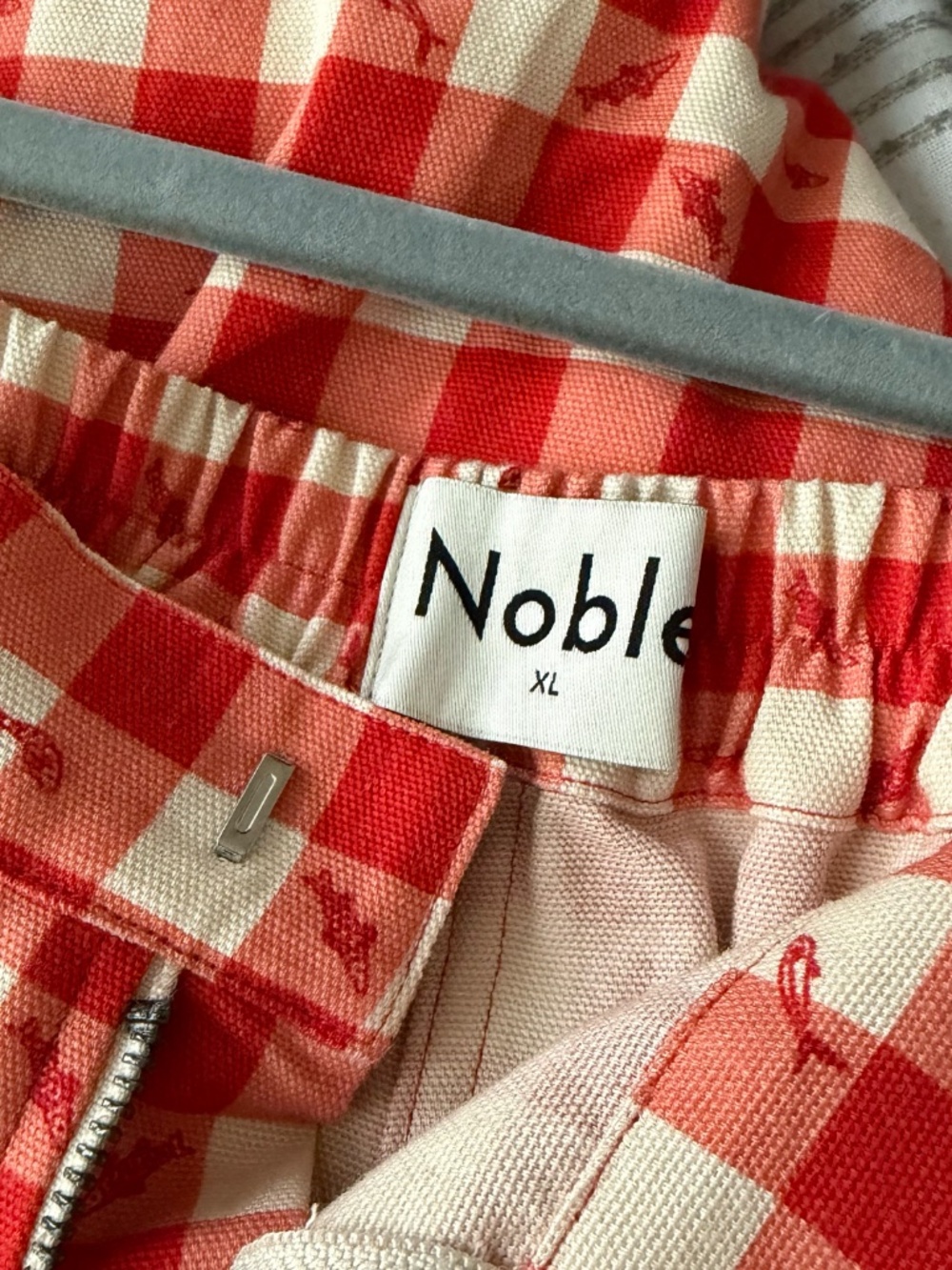 NEW: Noble Shell Utility Skort | Color: Gingham Fishies Print | XL - Picture 7 of 8